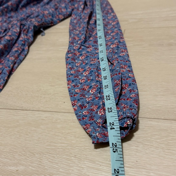 3/$10 La Beca Girls Blue and Pink Floral Long Sleeve Midi Dress - Picture 7 of 9